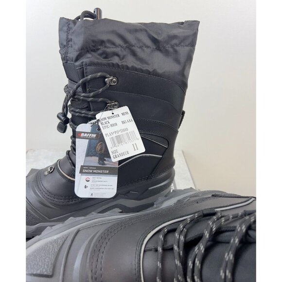 Baffin Snow Monster Round Toe Snow Boots Men's Sz. 11 Black new - Picture 6 of 8